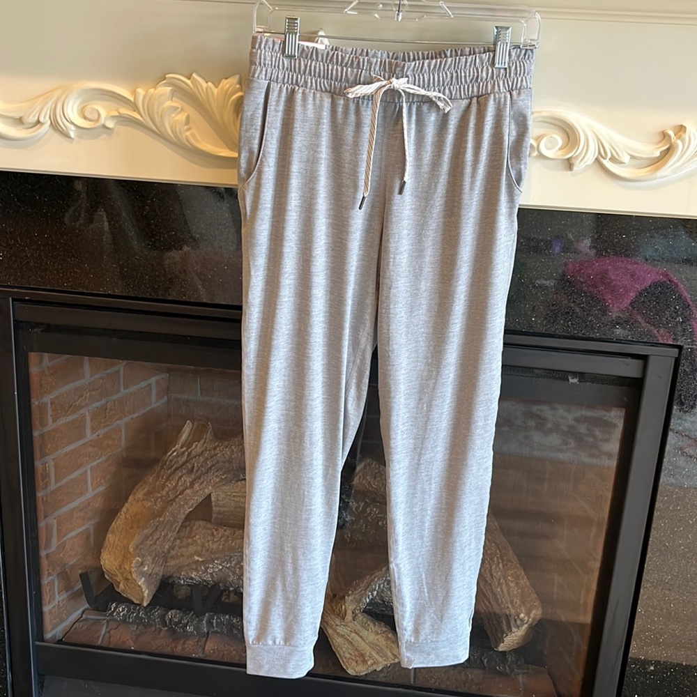 Comfy Soft Jogger Lightweight Heather Gray Womens Small